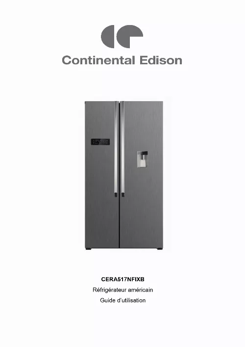 Pièces détachées réfrigérateur CONTINENTAL EDISON CERA517NFIXB Trouver — free download